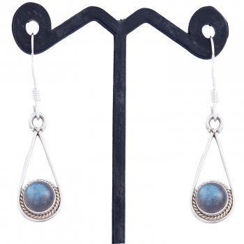 925 sterling silver blue fire Labradorite earrings